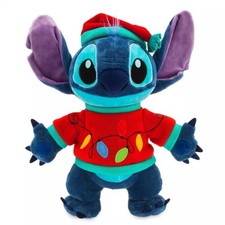 DISNEY STORE AUTHENTIC STITCH LIGHT-UP HOLIDAY PLUSH SO COOL SUPER SOFT CUTE