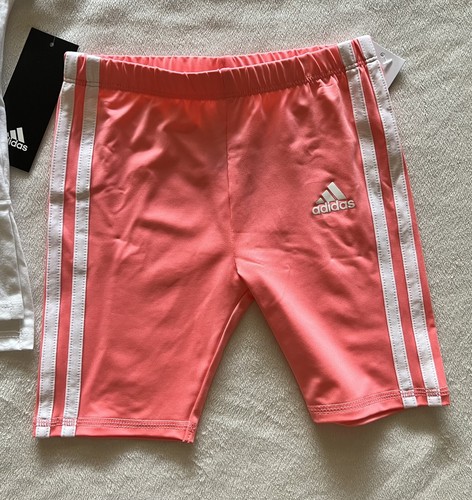 ADIDAS Little Girl's Tee Shirt & Biker Shorts, 2-Piece Set - Picture 3 of 6