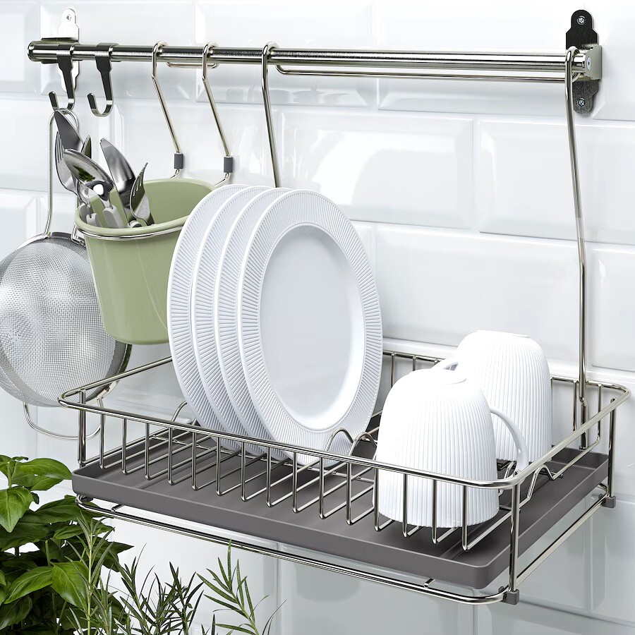 Ikea HULTARP Kitchen dish drainer, holder place on or rail hung - Main Image