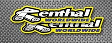 2x 6 Renthal Yellow Decals Sticker Logo Enduro Atv Quad Mx Banshee Sponsor