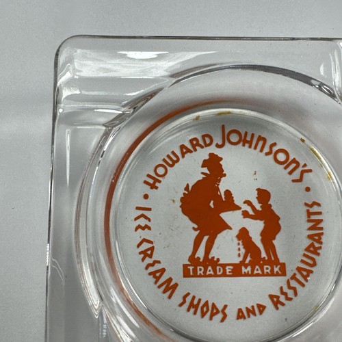 Vintage Howard Johnson's Ice Cream Shops & Restaurants Glass Ashtray Mid-Century - Picture 5 of 8