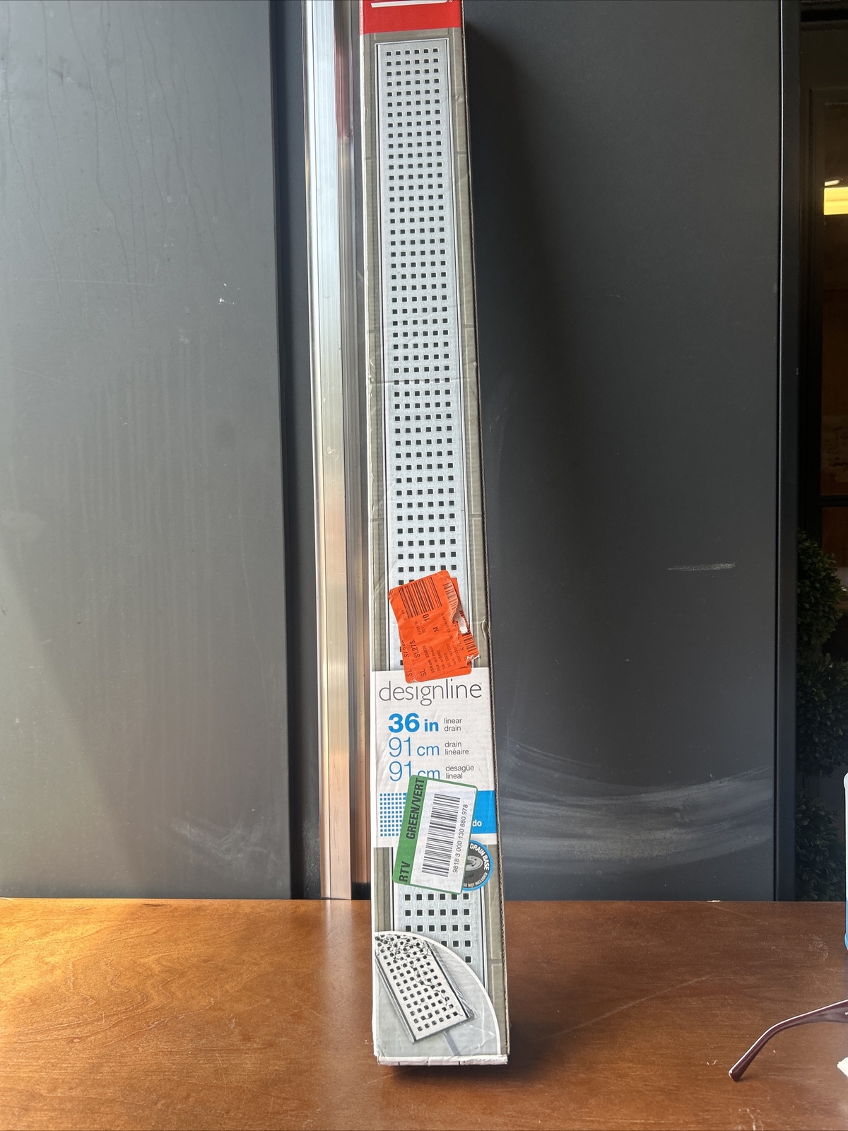 Oatey Designline 36 in. Stainless Steel Linear Shower Drain with Square