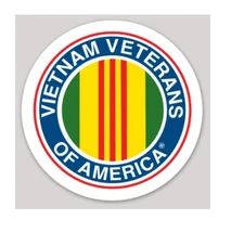 2 Inch Non-Reflective Round Vietnam Veterans Of America Vets Vinyl Sticker