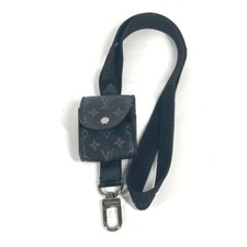 LOUIS VUITTON M80220 MonogramEclipse Lanyard Airpods Earphone case with strap