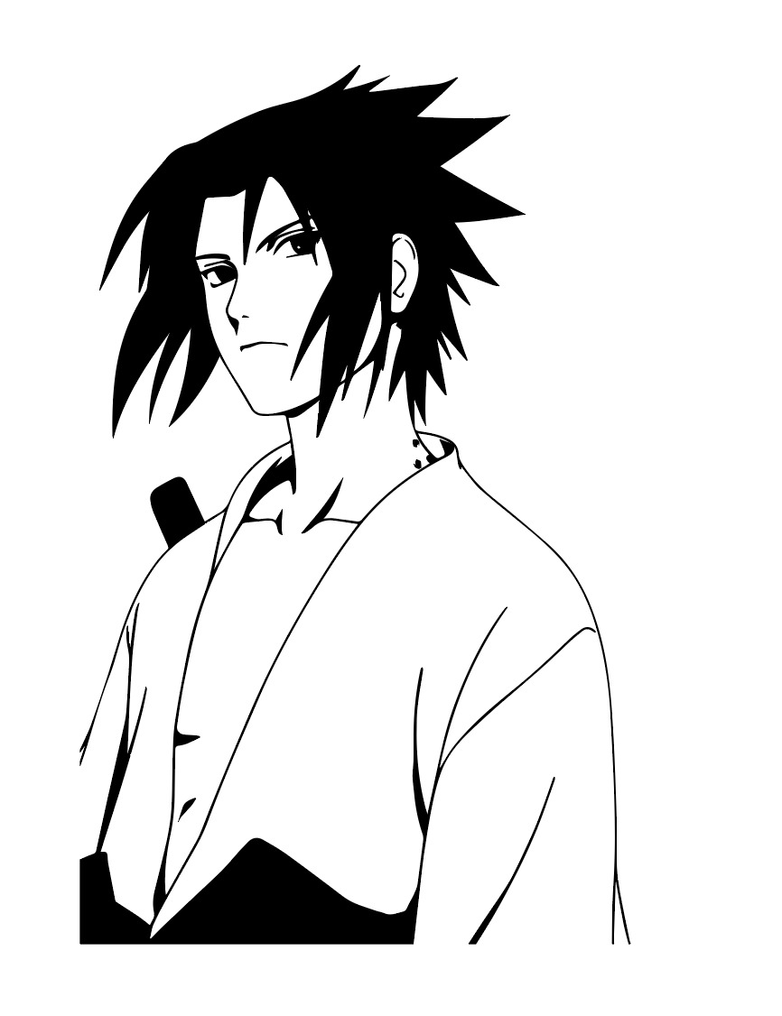 Coloring page - Uchiha Sasuke