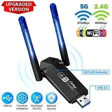 USB 3.0 Wireless WIFI Adapter 1300Mbps Long Range Dongle Dual Band Network lot