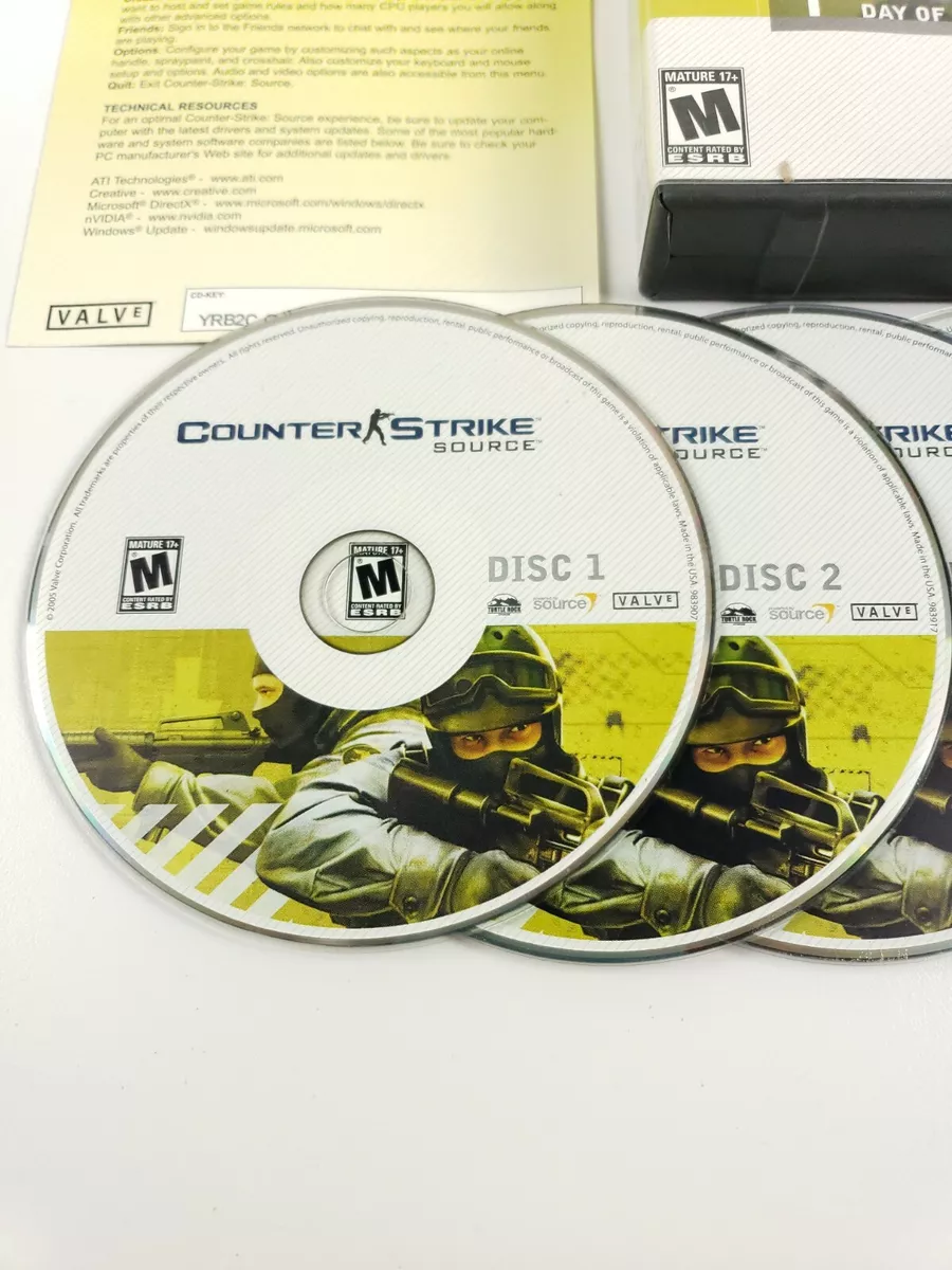 Counter Strike Source PC Game w/ Half Life 2: Deathmatch 4 Discs