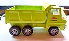 Tonka #2585 Green Hydraulic Dump Truck - 13.5"  - Vintage 1970 - Pressed Steel