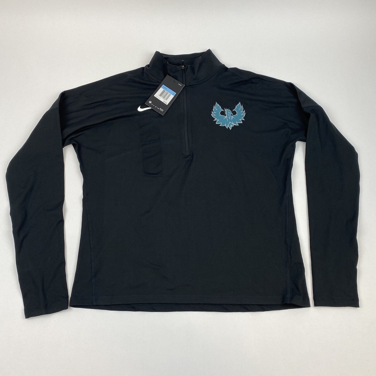 NIike Running Women's Medium 1/2 Zip Element Top Black Long NIike Running Women's Medium 1/2 Zip Element Top Black Long