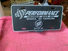Dealership License Plate Performance Chevrolet Buick Seneca SC Thick Plastic 