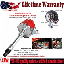 Racing Ignition Distributor W 65k Coil 7500rpm-350 For Chevy V8 Hei 454 Sbc Bbc