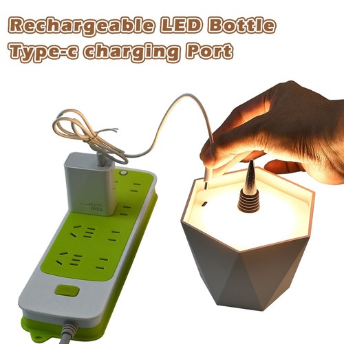 2pcs Wireless Wine Bottle Lamp Portable LED Light Dimming Table Bar Lamp White - Picture 4 of 13