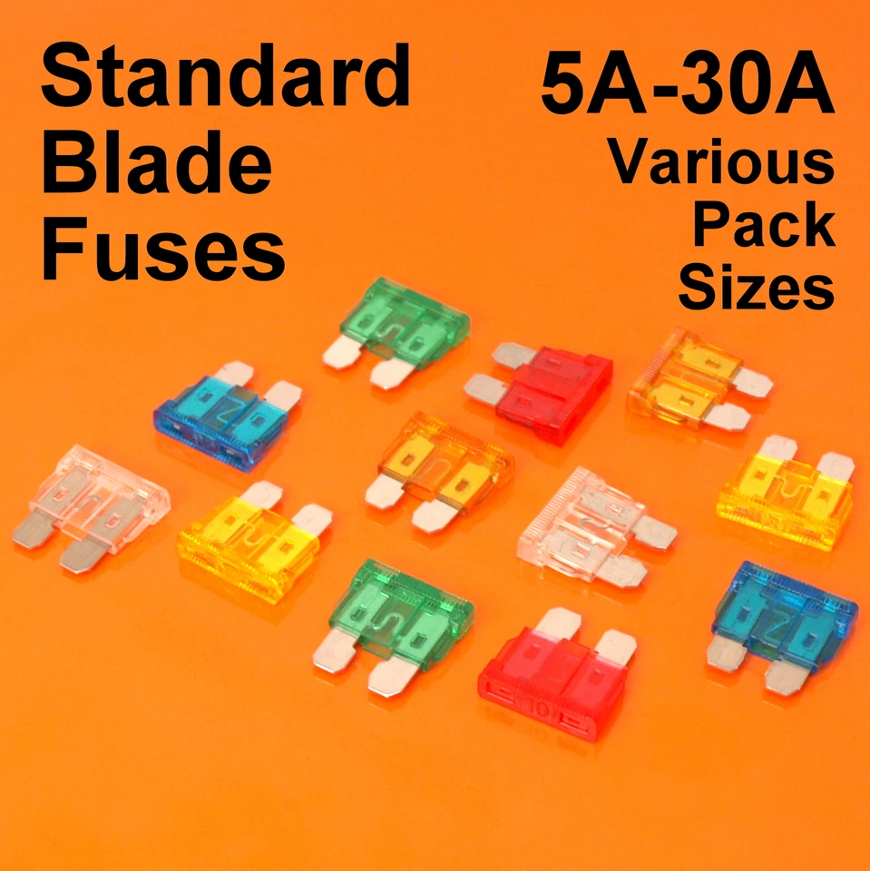 Hochwertige Standard Blade Sicherungen für Auto Van Fahrrad - 5A 10A 15A 20A 25A 30A 40A - Bild 1 von 1