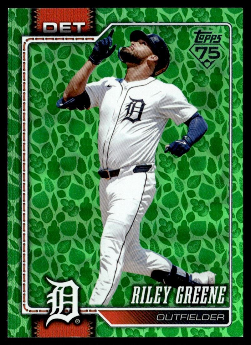 2026 Topps Series 1 Green Leaf Easter Riley Greene Detroit Tigers