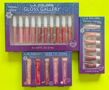 L.A. Colors Assorted Lip Gloss Beauty Bundle - 3 boxes