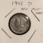 1941 Mercury Dime 10C Philadelphia 90% Silver US Coin Circulated