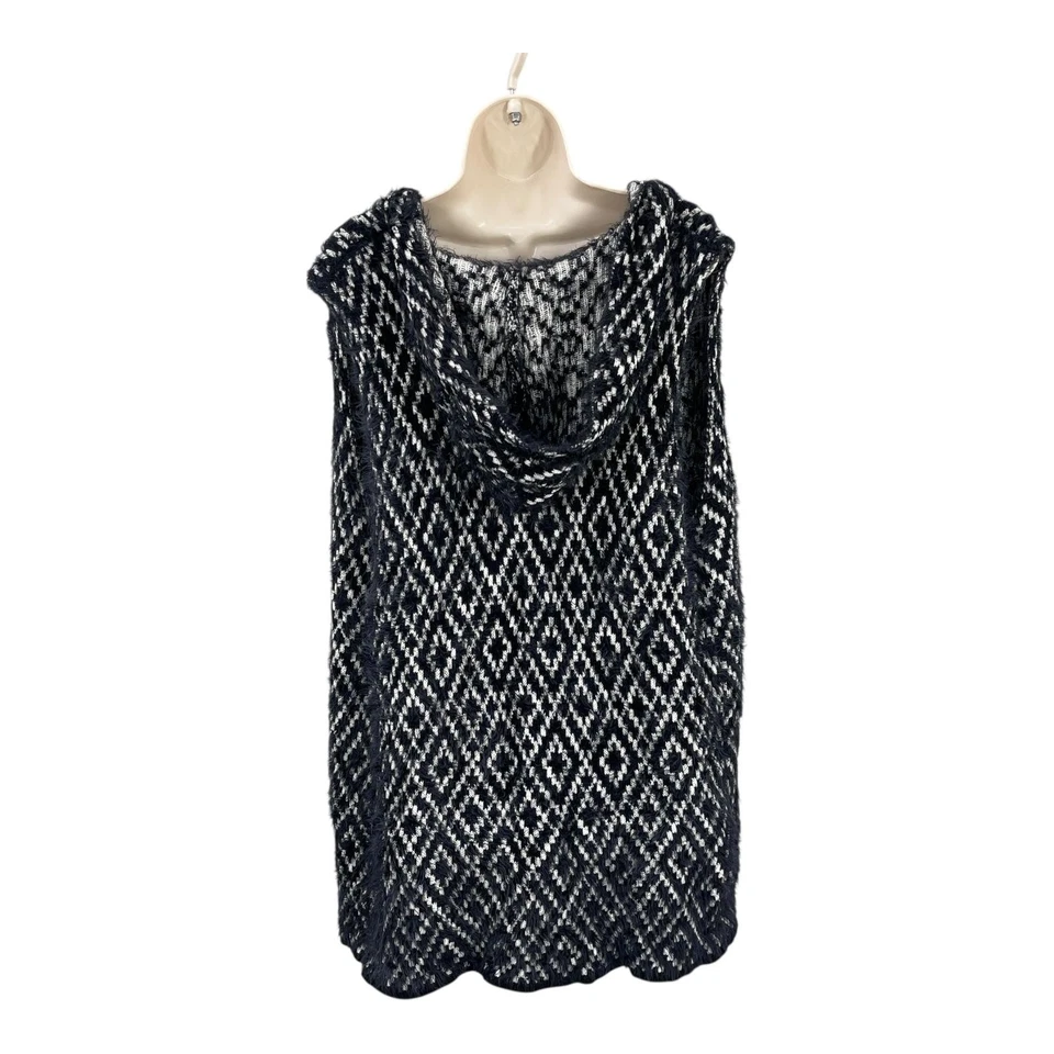 Chaleco Cato Boho Mujer Declaración Tribal Tejido Con Capucha Largo Abierto Flecos Talla 14/16W Foto 2 de 4