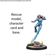 Marvel Crisis Protocol: Rescue model, character card, and base
