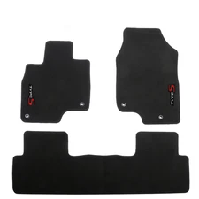 Fit For 19-25 Acura RDX Black Nylon Floor Mats Carpets Front Rear 3PCS w/ TypeS