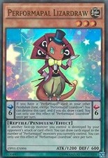 YuGiOh Performapal Lizardraw OP01-EN006 Super Rare Englisch Excellent unl.