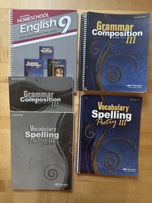 Abeka English 9 5th Edition Grammar III Vocabulary Spelling Curriculum Teacher 