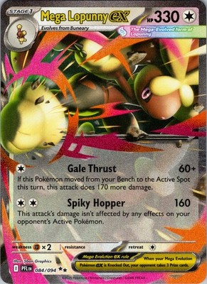 Mega Lopunny ex Holo Double Rare ME02: Phantasmal Flames 084/094 NM