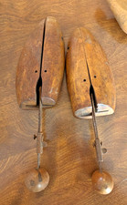 3 pairs wooden shoe tree stretchers vintage/antique collection various sizes