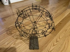 Art Wire Ferris Wheel on Base, Spins With Crank