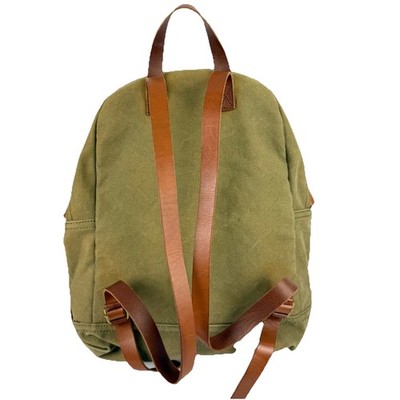 Madewell Charleston Backpack Olive Green Canvas. Leather  display picture 3