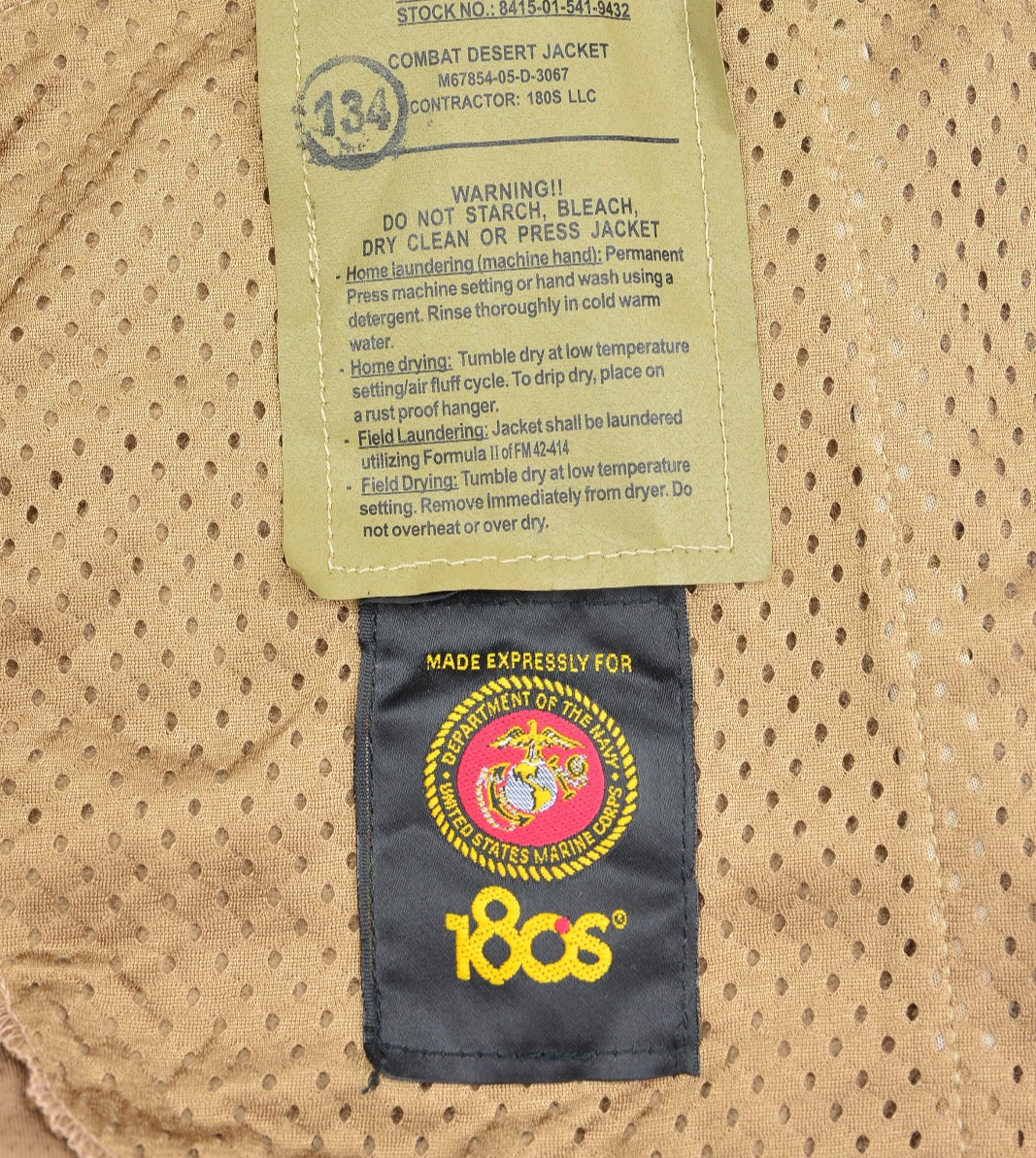 Combat Desert Jacket 180S CDJ USMC MADE IN USA MEDIUM Desert