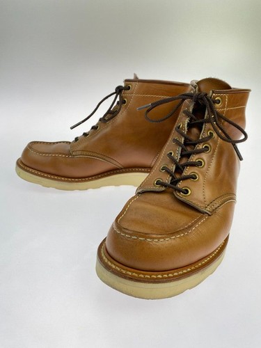 John Lofgren Moc Toe Work Boots Brown Leather US 8 Vibram Sole Used