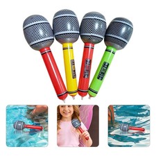 12 Pcs Pvc Inflatable Microphone Toys Party Supply Blow Microphones