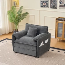 Oversized Sofa Chair Upholstered Armchair Modular Sectional Couch with Pillow