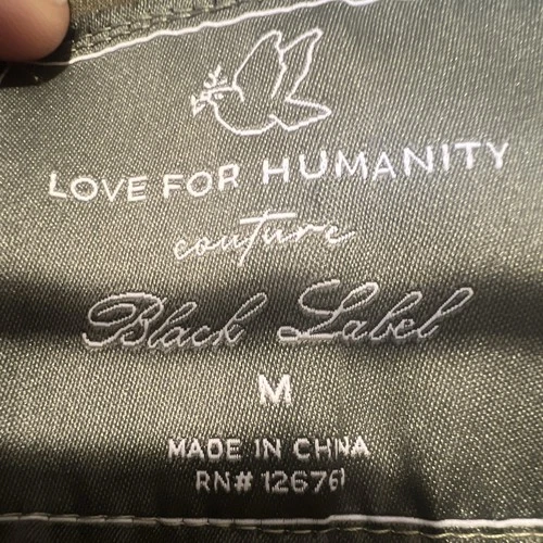 Love For Humanity Black Label Men's Long Belted Lined Green Trench Coat M image 10