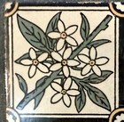 Minton China Works Aesthetic “Orange & Orange Blossom” Blossom” Tile 1880 — photo 3