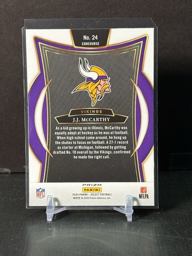 2025 Prizm Select JJ McCarthy Green Prizm Shock Concourse Level - Picture 2 of 2
