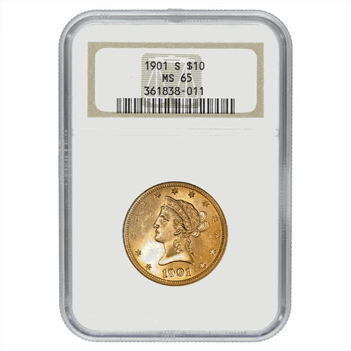 1901S Liberty Head Gold Eagle $10 NGC MS 65