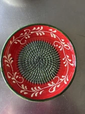 Spanish Garlic Rasp Grater Plate 13 cm Traditional Handmade Ceramic Pottery