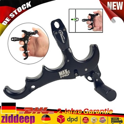3 or 4 Finger Bogenschießen Release Aids Compoundbogen Aluminium  Metal D-Loop
