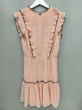 Women's Divided Apricot Pink Size 6 Ruffle Chiffon Dress