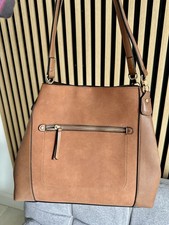 BRAND NEW Accessorize Tan Brown Zip & Magnet Closure Handbag Shoulder Bag