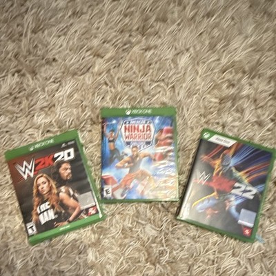 2K Games Xbox One Lot: WWE 2K20 & 2K22 + American Ninja Warrior w/ Cases