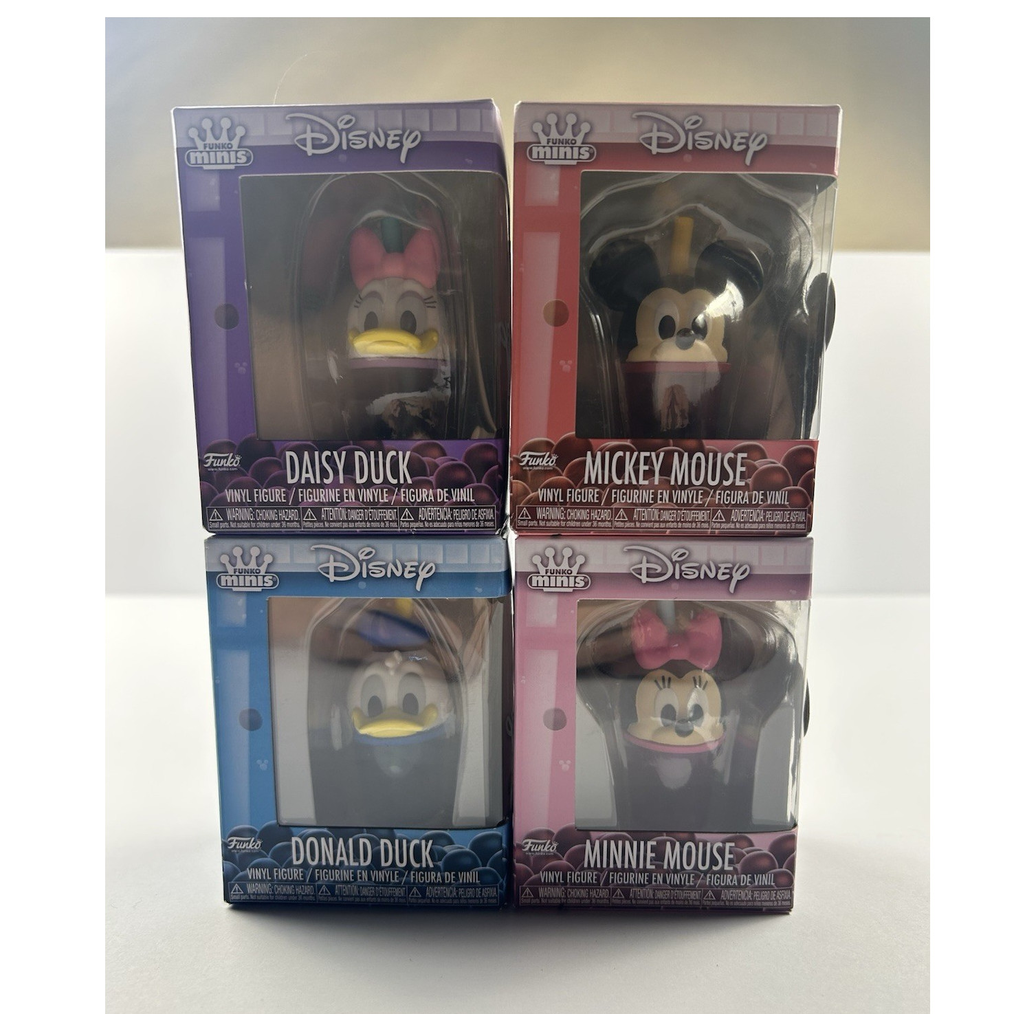 Funko Minis Disney Mickey Minnie Donald Daisy Vinyl Figures Set 4 Original Pkg