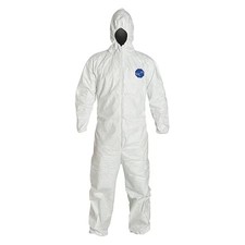 Dupont Ty127swh4x0025vp Disposable Coverallss, Hooded Coverall, 4Xl, Tyvek R 