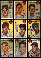 1954 Topps Cleveland Indians Team Set Won A.L. Pennant 4 - VG/EX 5274703