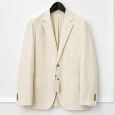 Men Suitsupply Blazer Vanilla Beige Ferla Silk Linen Unlined EU50R US40R