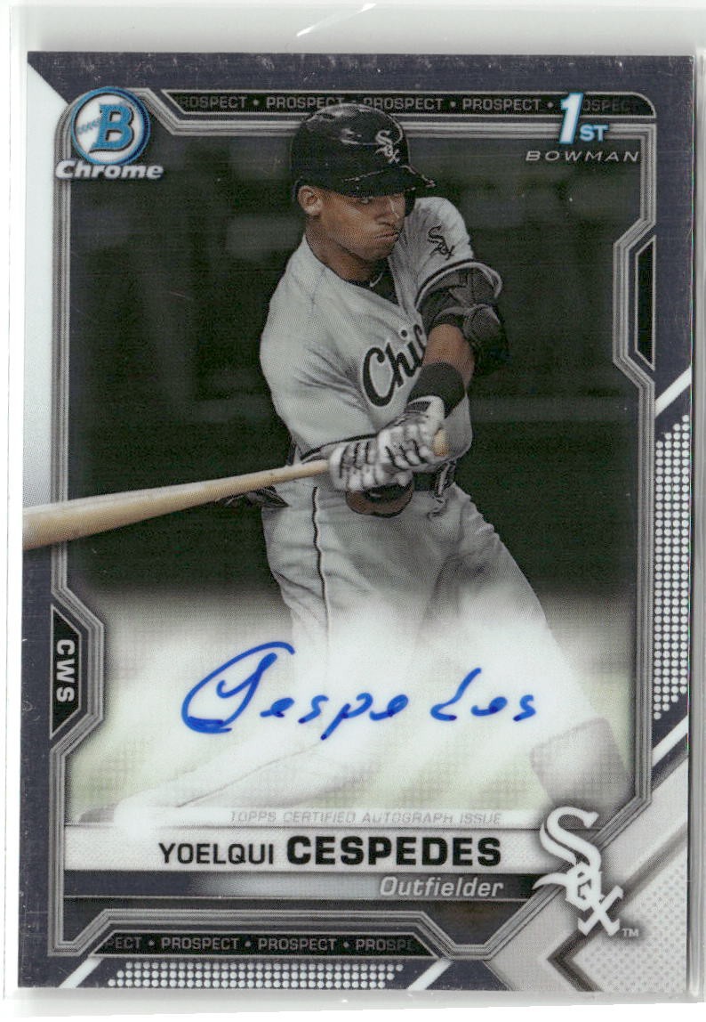 2021 Bowman #CPA-YC Yoelqui Cespedes Chrome Prospect Autograph Base Auto
