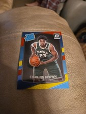 Sterling Brown 2017-18 Donruss Optic #165 Red and Yellow RC Milwaukee Bucks