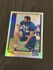 2001 Topps Chrome Refractor /999 #299 AARON SCHOBEL Football Card Rookie RC. rookie card picture