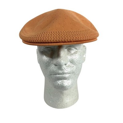 Kangol Orange Tropic Ventair Flat Cap Hat Size Large L Newsboy Beret Golf